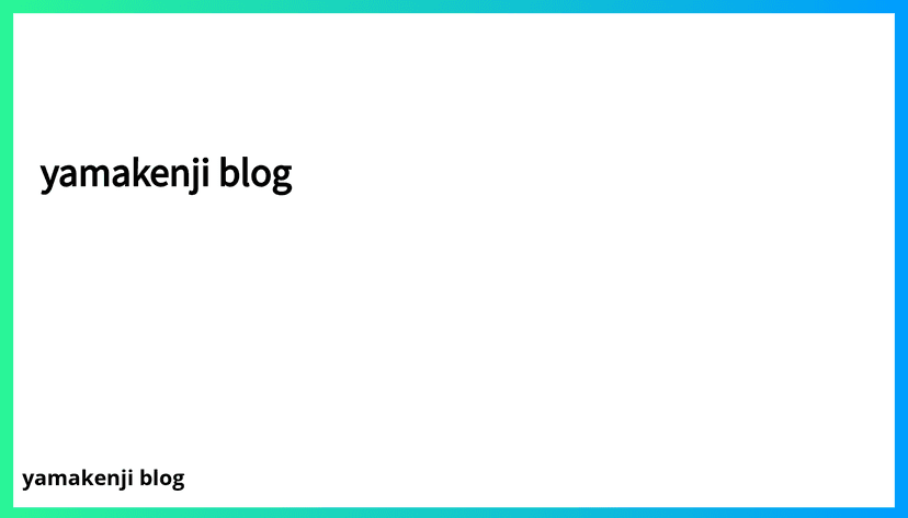 yamakenji blog